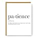 Patience definition - Unframed art print poster or greeting card