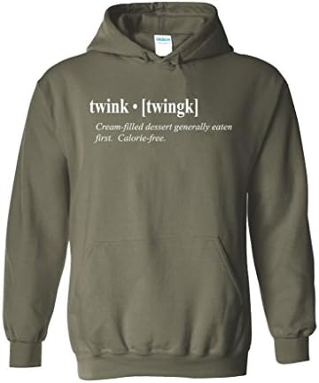 Fierce Pup - Twink Defined - Adult Hooded Sweatshirt Military Green 5XL