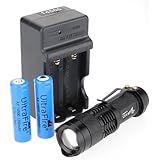 MECO Mini CREE Led Flashlight Torch Zoom Light Charger 14500 Battery