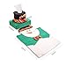 Ohuhu Snowman Toilet Seat Cover and Foot Mat Set for Christmas Decorations, Green