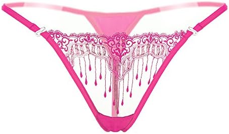 Defline Women's Black Charming Thong Lingerie Lace G-String T-Back Panties