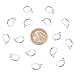 Bezall 100Pcs Brass Earring Hooks, Lever Back Hoop French Ear Wire with Open Loop for Earring Jewelry Making (Silver)