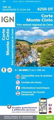 Download IGN Corte/Monte Cinto/PNR de Corse - Carte topographique PDF