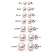 EVER FAITH 925 Sterling Silver Pink Freshwater Cultured Pearl Button Stud Earrings - 6MM