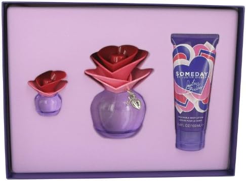 Someday by Justin Bieber Gift Set -- 3.4 oz Eau De Parfum Spray + 3.4 oz Body Lotion + .25 oz Mini EDP -100% Authentic