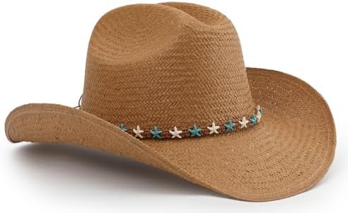 Cowgirl Saddleback Hat Saddleback Hats Shapeable Toyo Straw Cowboy Hat w/Beaded  main image 2
