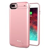 iPhone 7 Plus/ 8 Plus Battery Case,Marsno 4000mAh Backup Charging Case Protective Power Case Juice Bank Cover with Kickstand for iPhone 7 Plus 8 Plus(5.5 inch) [iPhone 6/6s Plus Compatible](Rose Gold)