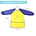 SIMPZIA 3 Pack Kids Art Smock, Children Waterproof Artist Painting Aprons with 4 Paint Brushes for Art Craft Cooking Lab Activity - Ages 2-6