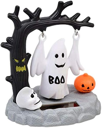 Zehui Trade Halloween Solar Powered Swinging Ghost Toys with Pumpkin and Skull Holiday Dancing Moving Monster Decoration