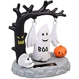 Zehui Trade Halloween Solar Powered Swinging Ghost Toys with Pumpkin and Skull Holiday Dancing Moving Monster Decoration
