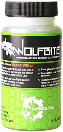 Airwolf 3D 3D A14204 Wolfbite Nano Premium Heatbed Adhesion Solution for Pla, 4 oz.