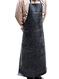YUNQI Waterproof Acid Alkali Aprons Chemical Protective Apron Made Of Rubber And Cotton （Black）