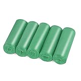 4 Gallon Small Trash bags Strong Wastebasket Liners Bags 15-Liters Garbage Bags for Office,Bedroon,Bathroom, Kitchen, Home(125 Counts -Green)