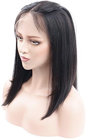 Queen Plus Short Bob Wigs For Black Women 150% Density Brazilian Straight Hair Middle Part Remy Lace Front Human Hair Wigs(12" bob)