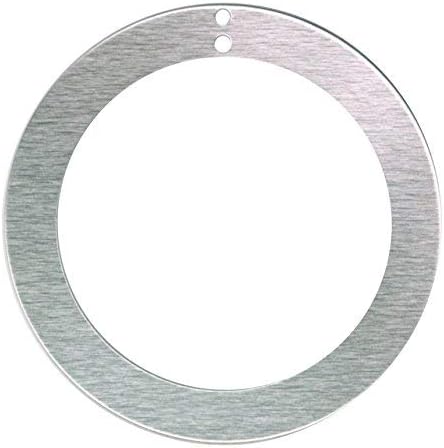 RMP Stamping Blanks, 2-1/2 Inch Round Washer with 1-7/8 Inch Center and Two Top Holes, Aluminum 0.063 Inch (14 Ga.) - 50 Pack