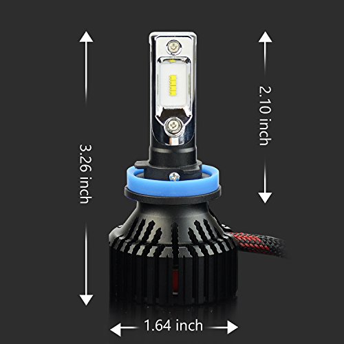 JDM ASTAR G4 H11 H8 H9 All-in-One LED Headlight Bulbs,Xenon White - Thumbnail 5