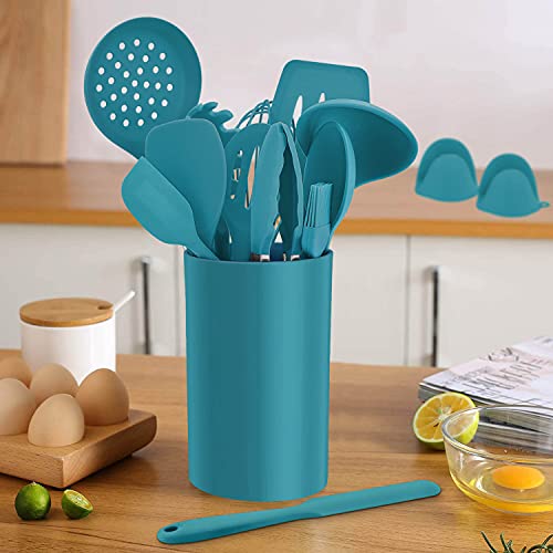 Homikit 42 Pieces Navy Blue Kitchen Cooking Utensils Set with Holder