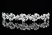 Flower Wreath Bridal Headband Tiara - Clear Crystals Silver Plating T630 by Venus Jewelry