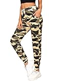 SweatyRocks Women Pants Colorblcok Casual Tie Waist Yoga Jogger Pants