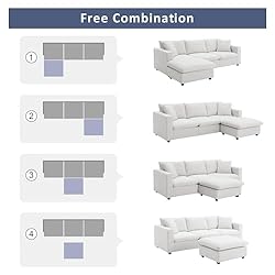 L-Shaped Reversible Sectional Sofa Modular Cloud