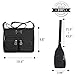 Crossbody Bags for Women,Water Resistant Lightweight Nylon with 6 Pockets Bag by ZYSUN (Black)