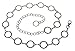 Ladies Metal Circle Chain Belt, Silver | 42