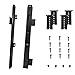 FRMSAET Heavy Duty 12/14/16/18 inches Thickness Steel Construction Ball Bearing Keyboard Slides Keyboard Drawer Slides Tray Accessories Cabinet Furniture Hardware Rails (18 inches, Black)