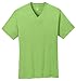Port & Company Men's 54 oz 100% Cotton V Neck T Shirt L Lime