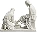 Jesus Christ Washing His Disciple's Feet Statue Sculpture Figurine White Finish