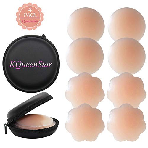 KQueenStar Nipple Cover - Silikon Nippelabdeckung Gel Brustwarzenabdeckung Selbstklebend & Wiederverwendbare Nippelpads… – Bild 3
