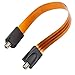 OSFTBVT Flat Coaxial RG6 F Type Jumper Cable for Windows and Doors Coax Cable Compatible with TV Antenna 1 Pack