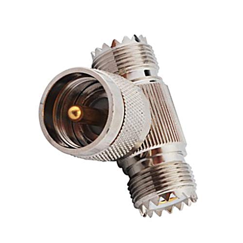1/2pcs UHF Male to Dual Female Adapter T RF Splitter Connector Male and Female ConverterFour - Thumbnail 6