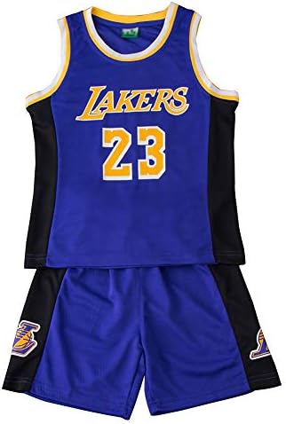 FDRYA Boys Girls Basketball Shirt Vest Top #23 Lakers James Uniform Top Short #23 Bulls Jordan Basketball Swingman Jersey