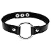 Jovivi Punk Vintage Choker Punk Emo O-Ring Pu Leather Collar Necklace