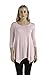 Free to Live 3 Pack Women's 3/4 Sleeve Loose Fit Square Hem Tunics (Black, Charcoal, Rose),XL
