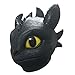 How to Train Your Dragon Toothless Night Fury Head Mask Dinosaur Costume Latex Mask Navy Blue