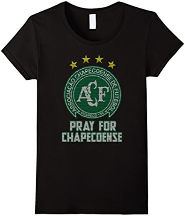 Women's Pray for Chapecoense Ugly Sweater T shirt Small Black