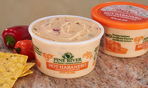 Pine River Natural Hot Habanero Cheese Spread 9oz (3 Tubs)
