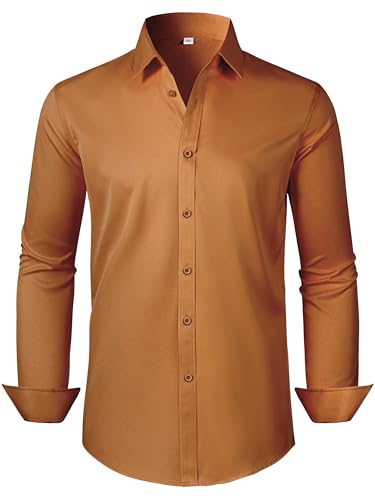 Men's Business Dress Shirt Long Sleeve 4XL
