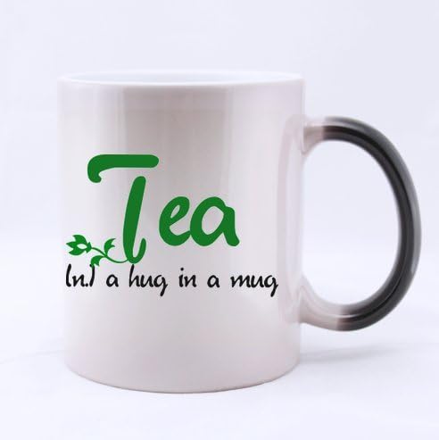 Amazon Com Custom Funny Quotes Green Tea Logo Ceramic Morphing Mug Cup Awesome Office And Birthday Gift Kitchen Dining