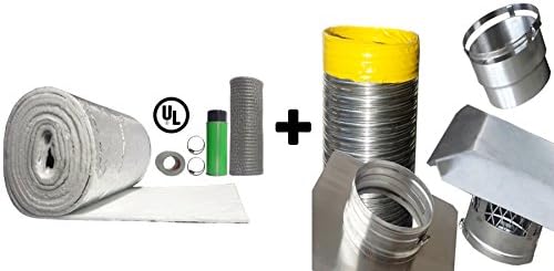 Rockford Chimney Supply Smooth Wall Chimney Liner Insert Kit, 8 Inch x 25 Feet with Blanket Insulation Kit