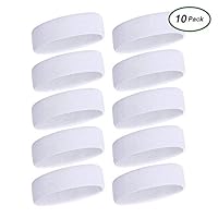iKsee Sweatbands Headbands for Men/Women,Moisture Wicking Elastic Cotton Terry Cloth Headbands for Gym,Workout, Tennis, Basketball, Running and Working Outside