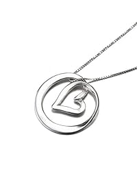Colgante de plata de ley 925 con texto "Always My Sister Forever My Friend" en forma de corazón