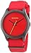 NIXON Mod Red Dial Smoke Stainless Steel Red Nylon Quartz Men's Watch