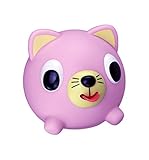 Japan Oshaberi Doubutsu Talking Animal Jabber Ball by Sankyo Toys - Borukuma Stress Relievers Squishy Ball - Purple Cat