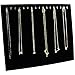 Sunnyglade 17 Hook Velvet Necklace Bracelet Display Stand/Necklace Jewelry Tray/Jewellery Holder Display Organizer (Black)