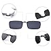 TERAISE Polarized Clip-on Sunglasses Over Prescription Glasses Anti-Glare UV400 for Men