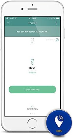 TrackR pixel - Bluetooth Tracking Device. Item Tracker. Phone Finder. iOS/Android Compatible - Blue (16 Pack)