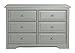 Graco Brooklyn 6 Drawer Double Dresser, Pebble Gray, Kids Bedroom Dresser with 6 Drawers, Wood & Composite Construction, Ideal for Nursery, Toddlers Room, Kids Room