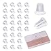 BEADNOVA Earring Backs for Studs Plastic Rubber Clear Earring Backs Silicone Pierced Ear Studs Backings Secure Safety Hypoallergenic Earstud Stoppers for Hook Post (1000 pcs)